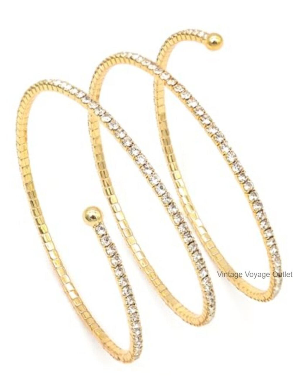 Multilayer Rhinestone Cubic Zirconia Cuff Bracelet Women Bridal Bangle
